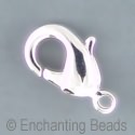 12mm Lobster Claw Clasps Silver-Plated