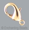 15mm Lobster Claw Clasps Gold-Plated
