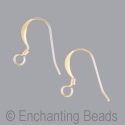 French Hook Earrings w Coil Gold-Plated