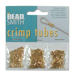 Crimp Tube Beads Assortment Gold-Plated