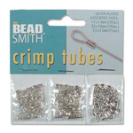 Crimp Tube Beads Assortment Silver-Plated