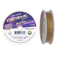 Soft Flex Extreme Beading Wire 24kt Gold .014 inch