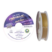Soft Flex Extreme Beading Wire 24kt Gold .019 inch 10ft Mini Spool