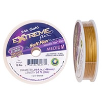 Soft Flex Extreme Beading Wire 24kt Gold .019 inch