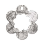 Textured Flower Stamping Sterling Silver