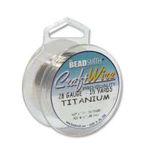Beadsmith Craft Wire Titanium 28 gauge