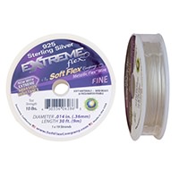 Soft Flex Extreme Beading Wire Sterling Silver .014 inch