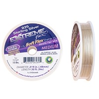Soft Flex Extreme Beading Wire Sterling Silver .019 inch