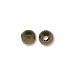5mm Round Beads Antiqued Brass Plated