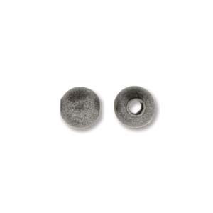 5mm Round Beads Antiqued Silver Plated