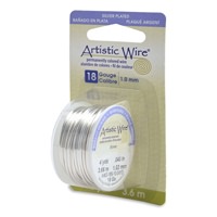 Artistic Wire 18 gauge Tarnish Resistant Silver Plated w Dispenser