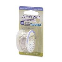 Artistic Wire Twisted 18 gauge Tarnish Resistant Silver Plated w Dispenser