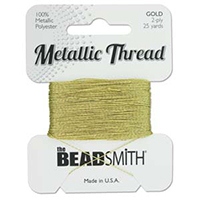 Beadsmith Metallic Thread Gold