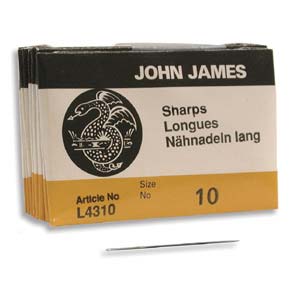 John James Sharps Needles Size 10