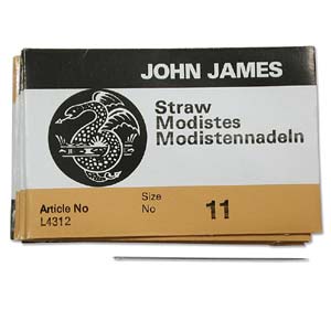 John James Straw Needles Size 11 Milliner