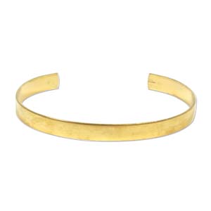 Cuff Bracelet Brass 0.25 inch Wide Flat