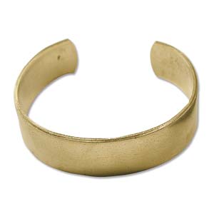 Cuff Bracelet Brass 0.75 inch Wide Flat