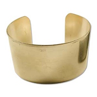 Cuff Bracelet Brass 1.5 inch Wide Flat