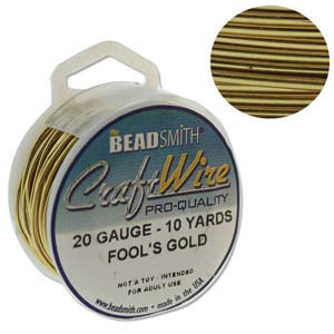 Beadsmith Craft Wire Fools Gold 20 Gauge