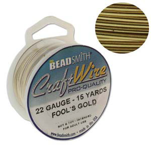 Beadsmith Craft Wire Fools Gold 22 Gauge