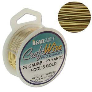 Beadsmith Craft Wire Fools Gold 24 Gauge