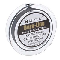Miyuki Dura-Line Beading Thread 0.12mm 50 meters Smoke Gray