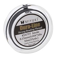 Miyuki Dura-Line Beading Thread 0.15mm 50 meters Smoke Gray