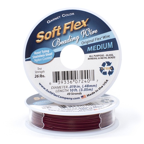 Soft Flex Beading Wire .014 inch Garnet