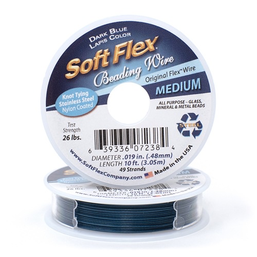 Soft Flex Beading Wire .014 inch Dk Lapis Blue