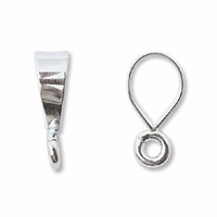 Sterling Silver Open Loop Slide Bails without Clip 12x5.5mm Jewellery Findings 