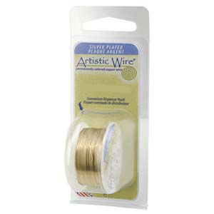 Artistic Wire 26 Gauge Silver Plated Gold w Dispenser
