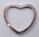 Heart Key Split Ring