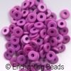 Greek 8mm Disk Beads Purple