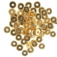Greek 8mm Disk Beads Gold Plated