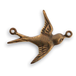 Flying East Bird Stamping Vintaj Natural Brass