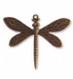 Queen Dragonfly Stamping Vintaj Natural Brass