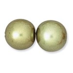 Czech Glass Pearl Beads 6mm Olivine