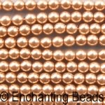 Czech Glass Pearls 4mm Gold