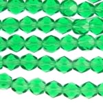 Czech Firepolish 6mm Emerald