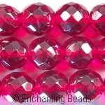 Czech Firepolish Beads 10mm Siam Ruby