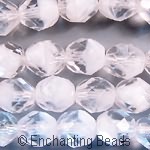 Czech Firepolish Beads 8mm Crystal White