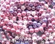 Czech Glass Pearls Purple Pleasure 8mm