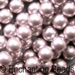 Czech Glass Pearl Beads 10mm Silver
