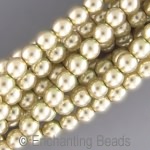 Czech Glass Pearl Beads 12mm Olivine