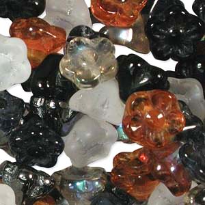 Czech Pebblestone Glass Flower Mix -UBU
