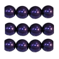 Czech Glass Pearls Beads 6mm Royal Purple