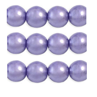 Czech Glass Pearls Beads 6mm Lilac Purple