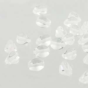 Pinch Czech Glass Beads Crystal Clear