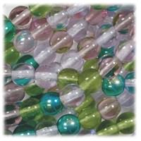 Czech Round Druk Glass Beads 8mm Lavender Garden Mixture -UBU