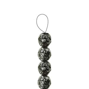 Czech Firepolish Beads 4mm Tweedy Silver